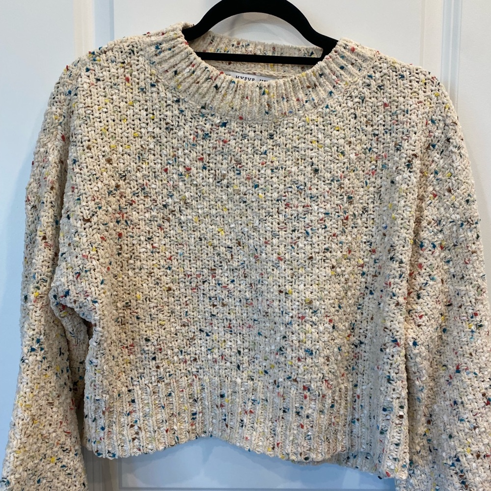 Cropped confetti sweater by HYFVE size small